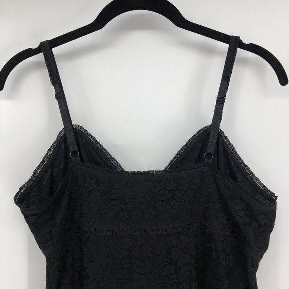 Guess Black Floral Lace camisole V Neck Spaghetti  Strap M - Picture 7 of 15
